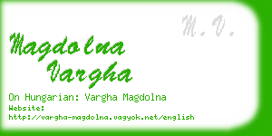 magdolna vargha business card